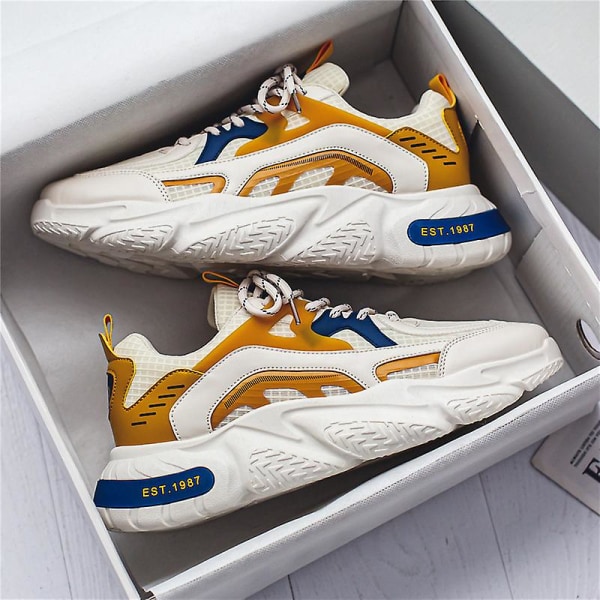 Herrsneakers Andas löparskor Mode Sportskor 3Abk2053 Beige 43