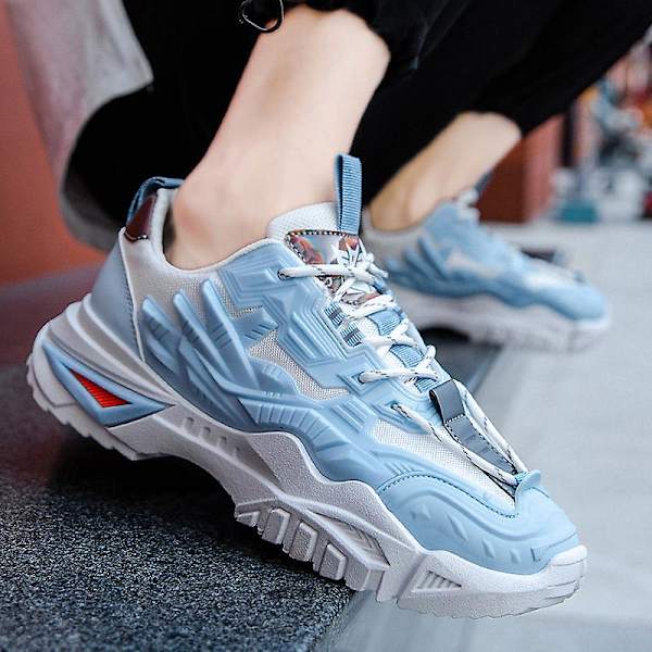 Basketskor för män Sneakers Sportskor som andas Y09 Blue 41