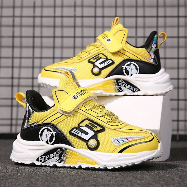 Sneakers för barn Andas Pojkar Flickor Löparskor Mode Sportskor 3At920 Yellow 34