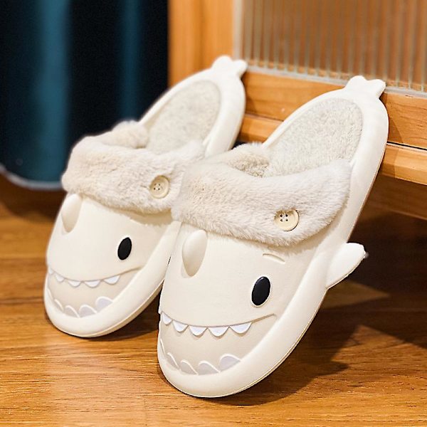 Herr bomullstofflor vinter lätta husskor inomhus utomhus snöskor Beige 40-41