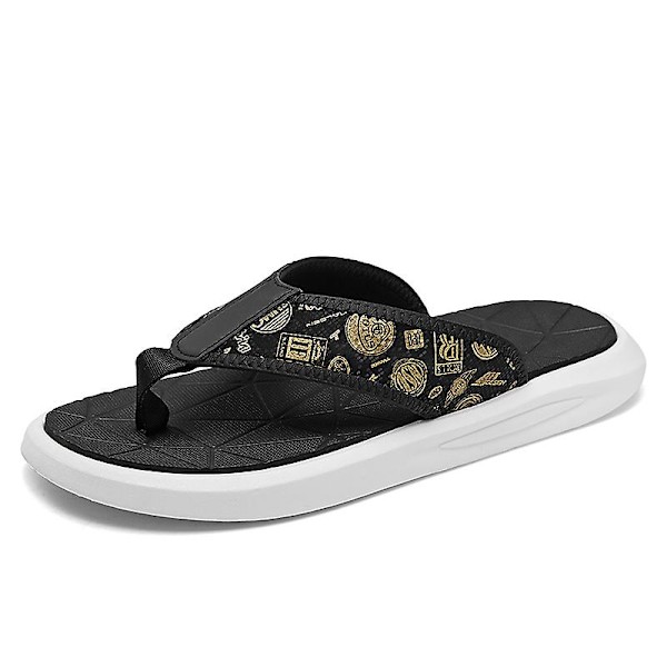 Herrflip-flops stringtrosor Sandaler Komforttofflor för stranden 3C23313 Gold 44