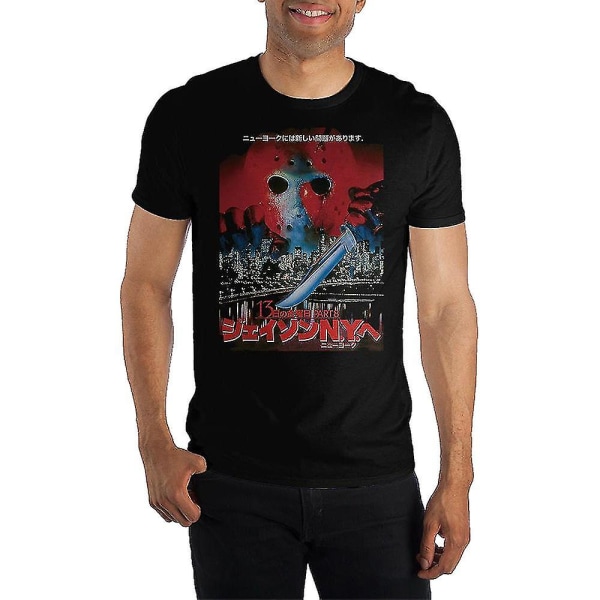 Kanji Poster Fredag ​​den 13:e del Viii Jason Takes Manhattan T-shirt XXL
