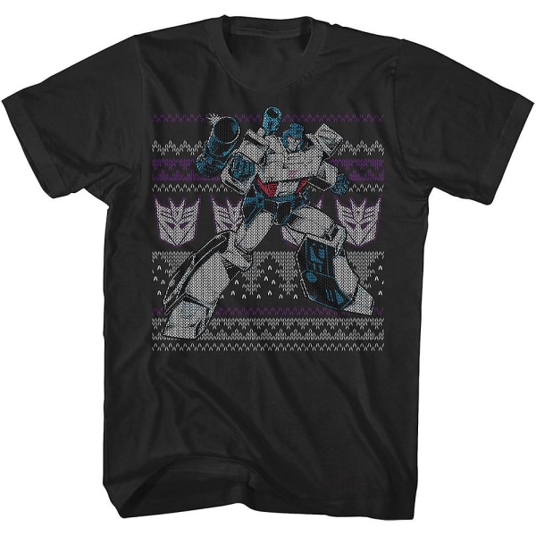 Megatron Faux Ugly Christmas Sweater Transformers T-shirt M