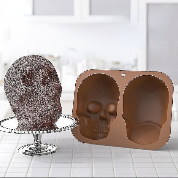 Skull Silikon Cak Form Gör själv Bakning Choklad Form Halloween Skull Cak