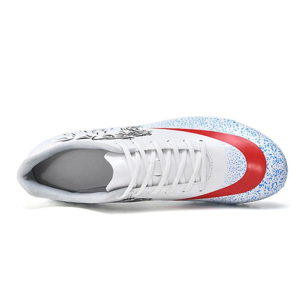 Friidrottsskor för män Spikes Track Race Hoppande Sneakers Professionell löpning Nail Spikes Skor 3B2216 White 38