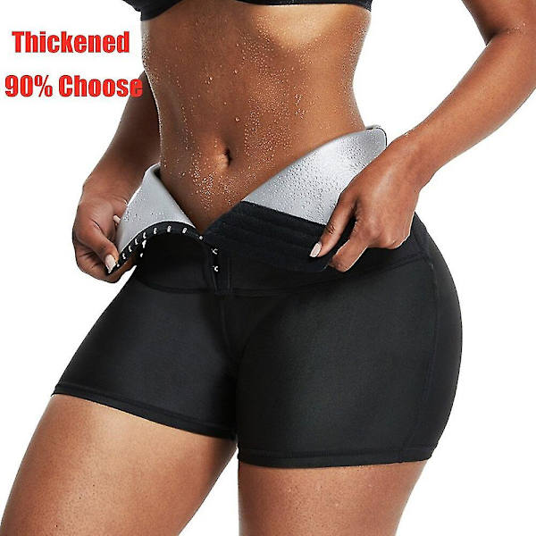 Bastu Leggings För Dam Svett Bastu Byxor Hög midja Kompression Viktminskning Bantning Byxor Termoträning Träning Kroppsformare, silver Förtjockad M
