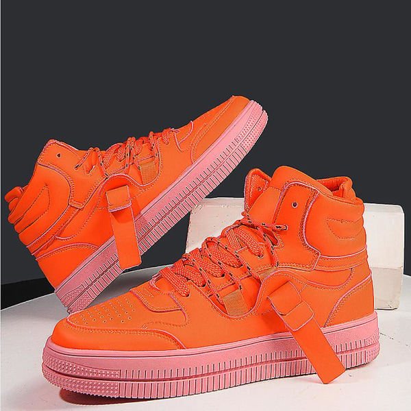 Sport löparskor för män Mode High-Top Casual Skor J186 Orange 40