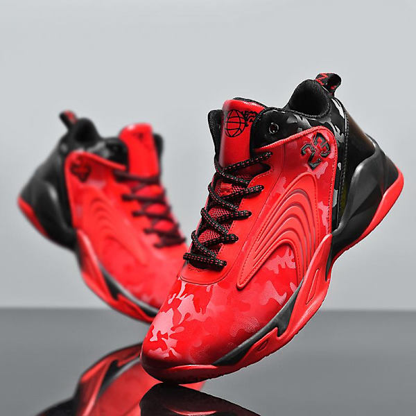 Basketskor för män Aldult Bekväma Sneakers Utomhussportskor 3B9220 Red 41