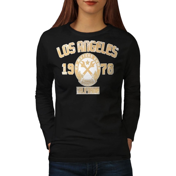 Los Angeles Kalifornien Kvinnor Svart Långärmad T-shirt | Wellcoda L