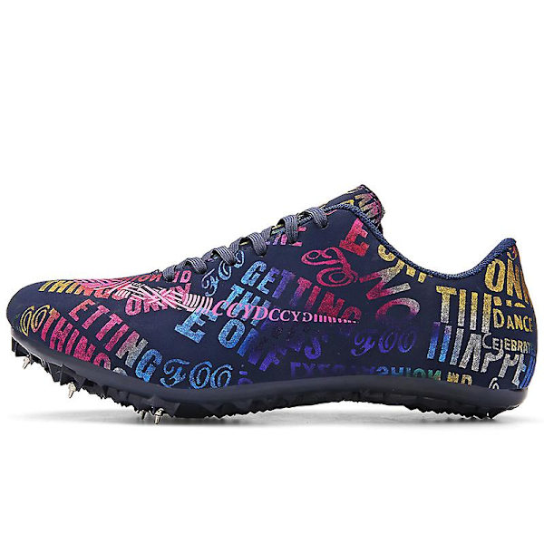 Friidrottsskor för män Spikes Track Race Hoppande Sneakers Professionell löpning Nail Spikes Skor 3C519 Black 36