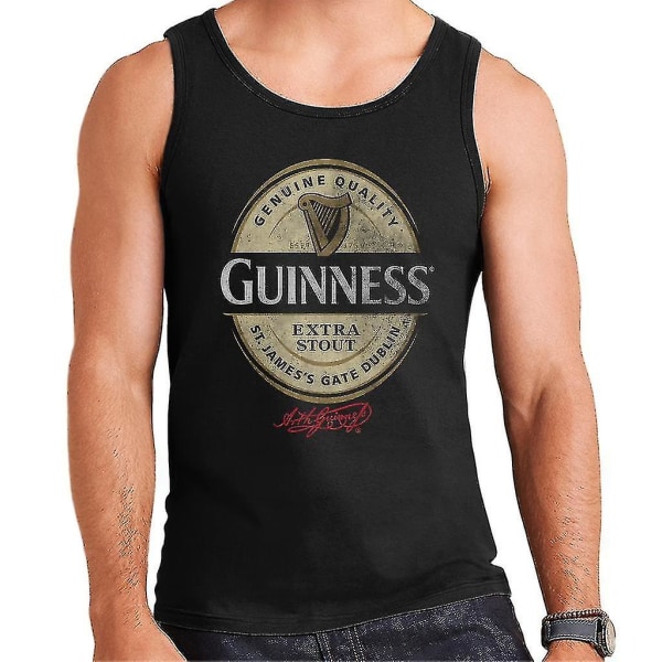 Guinness Stout Label Logotyp Herrväst M