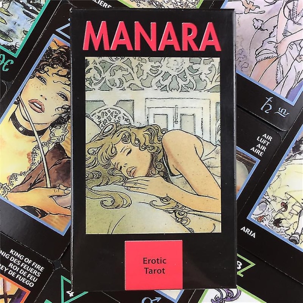 2020 Nya högkvalitativa Tarot Of Manara-kort av Milo Manara Pdf-guidebok Spelkort för festspel45st Ts54