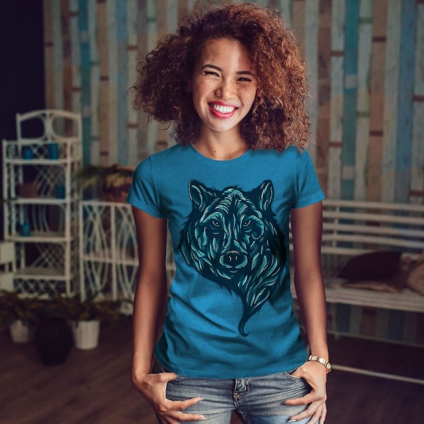 Wolf Beast Calm Animal Kvinnor Royal Bluet-shirt 3XL