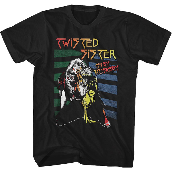 Retro Stay Hungry Twisted Sister T-shirt L