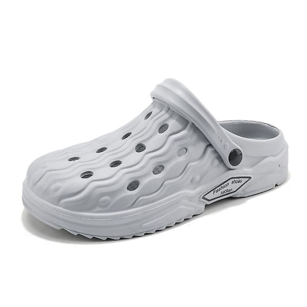 Strandtofflor för män Modesandaler Utomhus Halkfria inomhusskor 3Bs2109 Gray 39