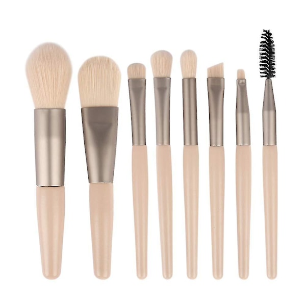 Cestson Makeup Bru 8 st Makeup Brush Set Synthetic foundat brushapricot)