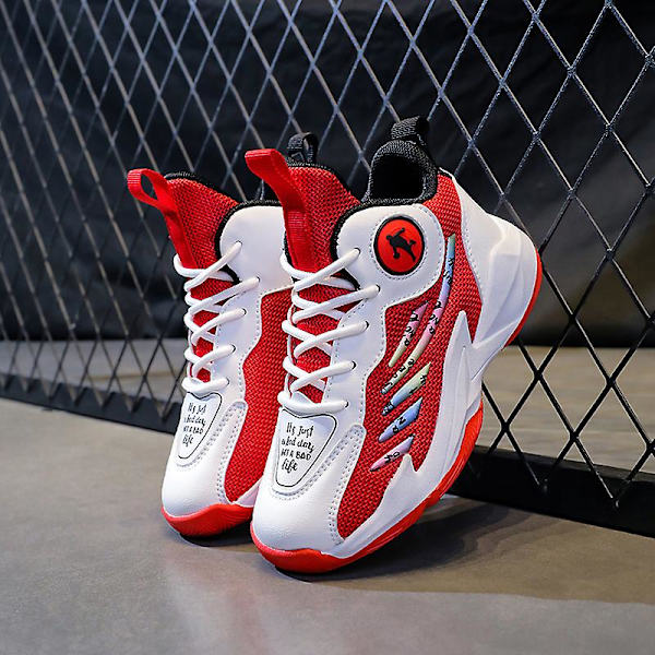 Barn Pojkar Flickor Sneakers Andas löparskor Mode Sportskor 3As800 Red 34