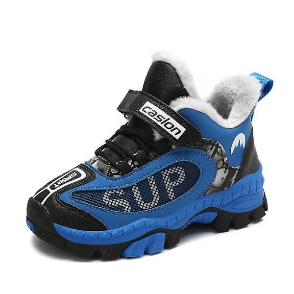 Barn vandringsskor Andas Sneakers Halkfria Pojkar Flickor Vinterskor 1205 Blue 30