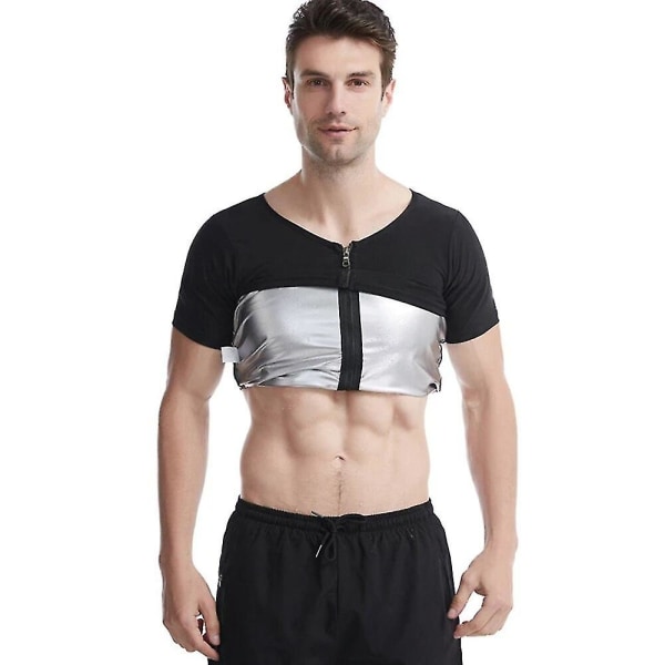 Män Shapewear Waist Trainer Väst Bastu Kostymer Thermo Sweat Linnen Body Shaper Slimming Underkläder Träningströja, blå S M