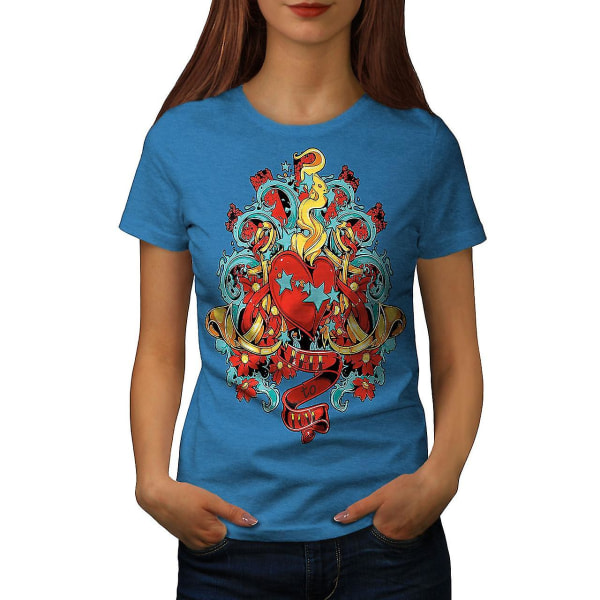 Free To Love Valentine Kvinnor Royal Bluet-shirt 3XL