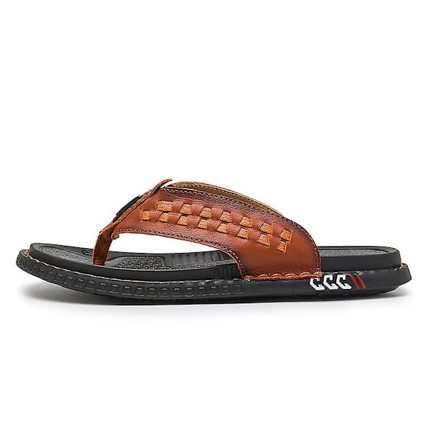 Herr Sport Flip Flops Komfort Casual Stringsandaler Utomhus 3C8611 Brown 38