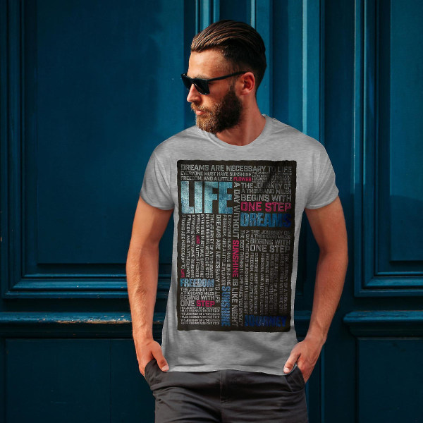 Life Freedom Dream Men Gråskjorta XXL
