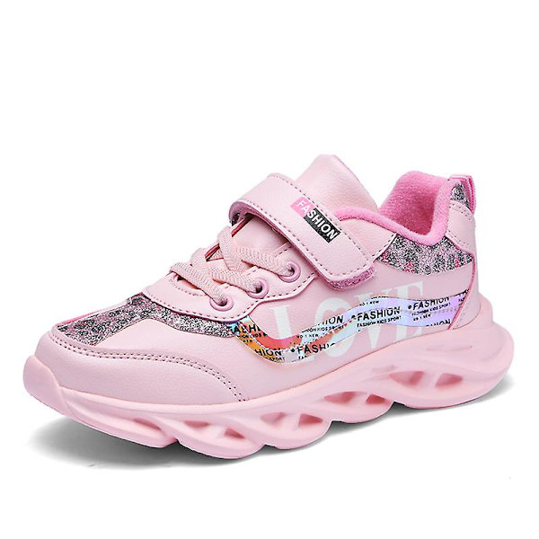 Sneakers för flickor Andas löparskor Mode Sportskor för barn 3A899 Pink 26