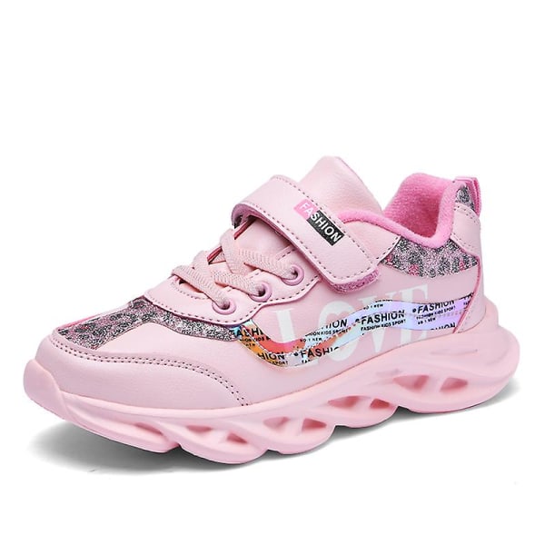 Sneakers för flickor Andas löparskor Mode Sportskor för barn 3A899 Pink 29
