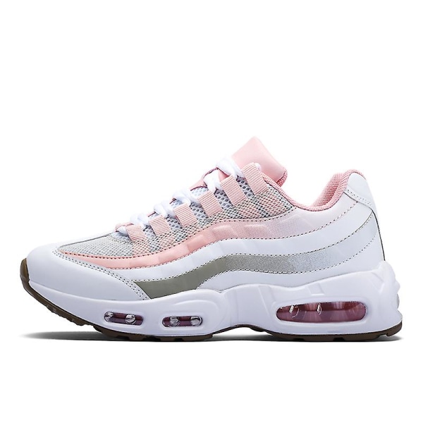 Dam Air Cushion Sport löparskor Lätt sneakers 0580-1 WhitePink 38