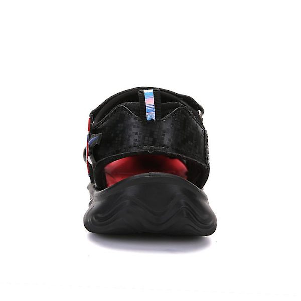 Barns strandtofflor Modesandaler Utomhus Halkfria inomhusskor 2101-3 BlackRed 34