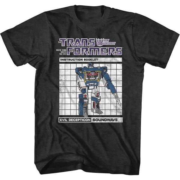 Soundwave Instruktionshäfte Transformers T-shirt XXL