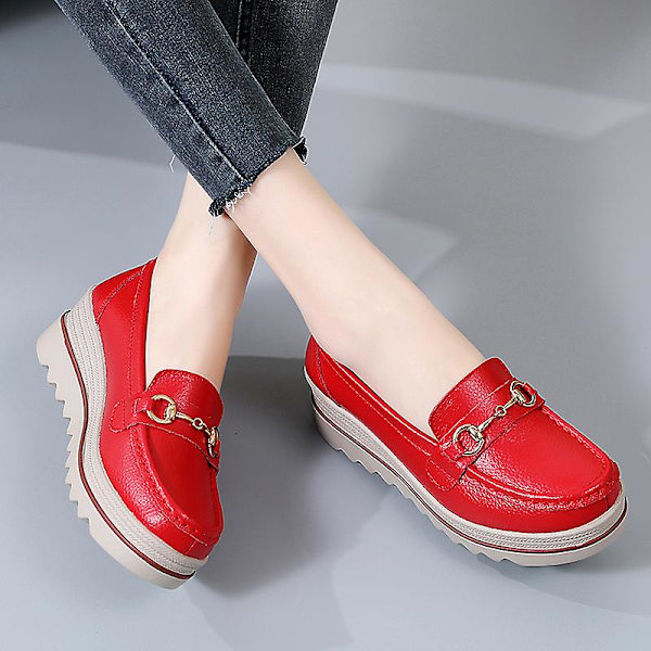 Damer Casual Mode Skor Loafer Skor Mamma Skor 3Ap7078 Red 36