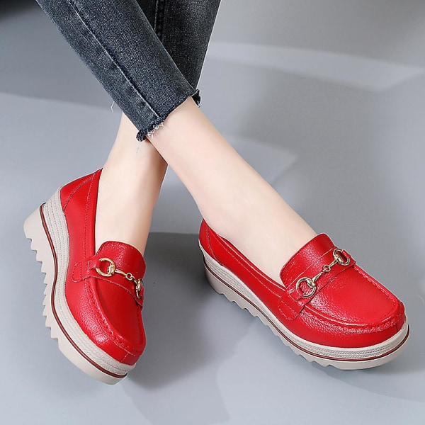 Damer Casual Mode Skor Loafer Skor Mamma Skor 3Ap7078 Red 37