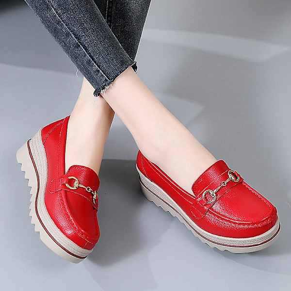 Damer Casual Mode Skor Loafer Skor Mamma Skor 3Ap7078 Red 41