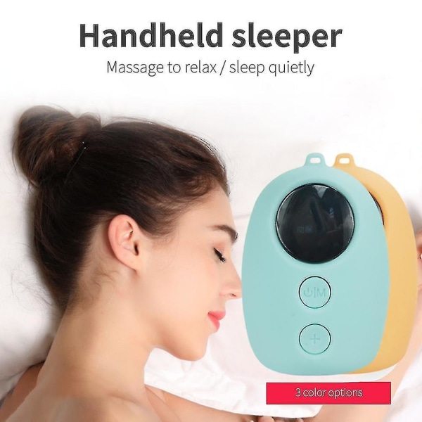 Smart Microcurrent Sömn Hålla Ångest Huvudmassageapparat Handhållen Vibration Sömnhjälpmedel Instrument Avslappning USB -laddning