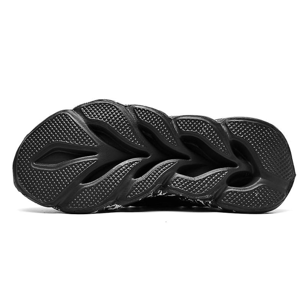 Sneakers med flugvävd mesh för män som andas sportskor 3C2238 Black 43