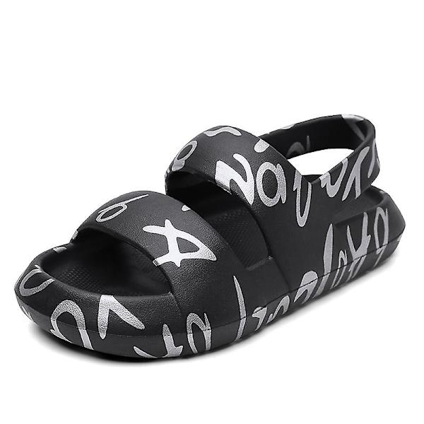 Herrtofflor Flower Graffiti New Hole Shoes 2C2733 Black 41