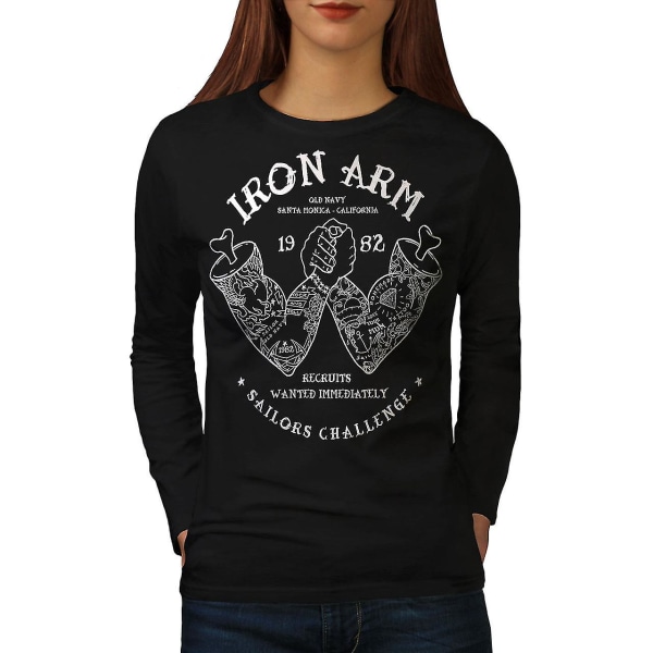 Iron Arm Sailor Sport Women Blacklong Sleeve T-shirt M