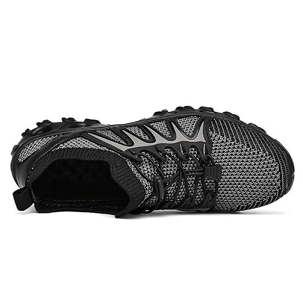 Herr vandringsskor Trailrunning Skor Halksäkra Fitness Promenad Jogging Sneakers 3C238 Gray 47