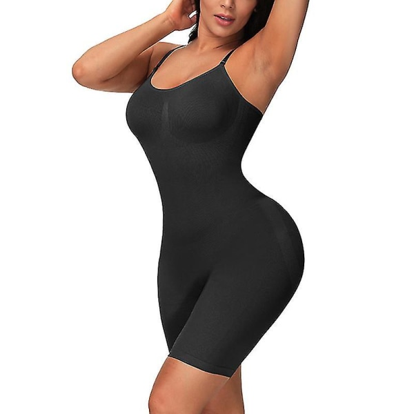 Body Shaper Body Shaper för kvinnor Magekontroll Slimming Seamless Shapewear Jumpsuit Black S