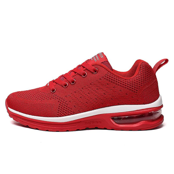 Lätta Sneakers för män Andas löparskor Mode Sportskor 3D5066 Red 39