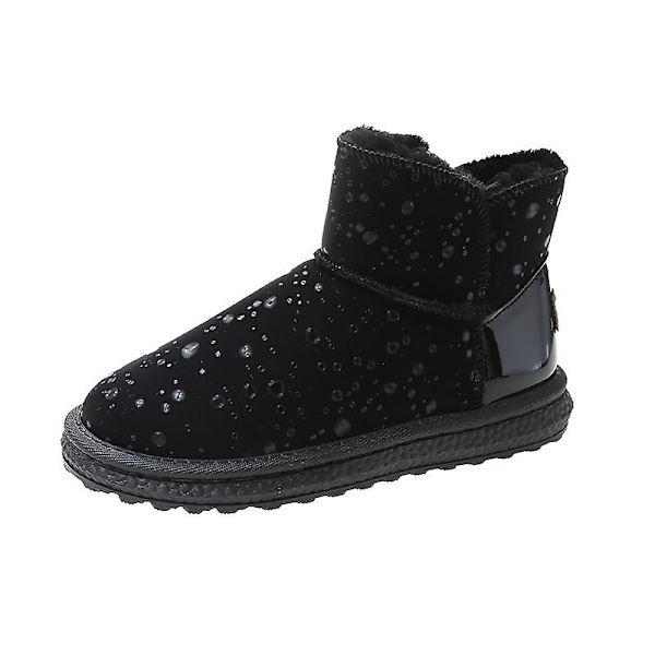 Dam Vinterstövlar Snow Boot Plysch Varma Skor Vattentät Boot Yjy-5 Black 40