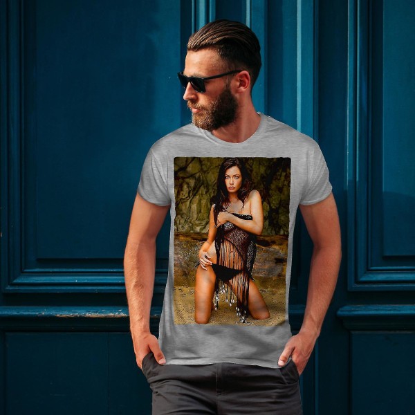 Modell Hot Bikini Sexig män T-shirt 3XL
