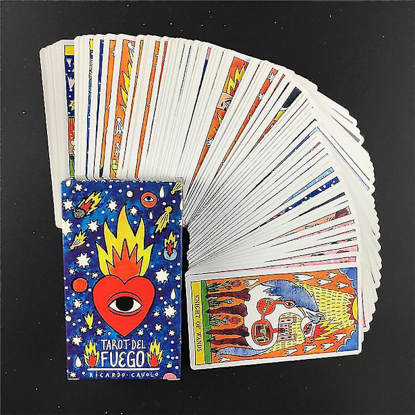 Tarot Del Fuego-kort Tarot för däck Oracles Elektronisk guidebok Spelleksak av Ricardo Cavolo44st Ts16