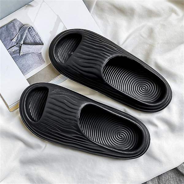 Strandtofflor för män Modesandaler Utomhus Halkfria inomhusskor 3B2038 Black 38-39