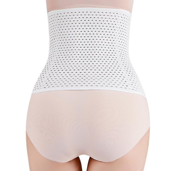 Korsettbälte för kvinnor i waist trainer : Underkläder Sport Mage Control Long Torso Shapewear WHITE M