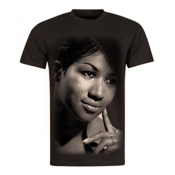 T-shirt Noir Aretha Franklin Portrait M