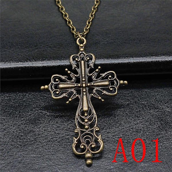 Ny ankomst Cross Charms Hängsmycken Halsband kvinnlig present mode