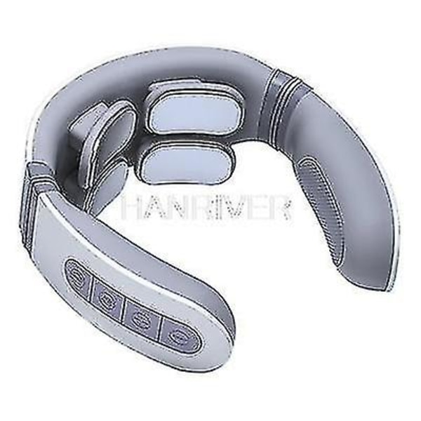 Cervical Neck Massager Uppgraderingsinstrument Fyra intelligenta elektriska impulser Nack Massager Neck Massager