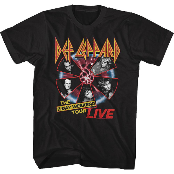 7-dagars helg Tour Def Leppard T-shirt XXL